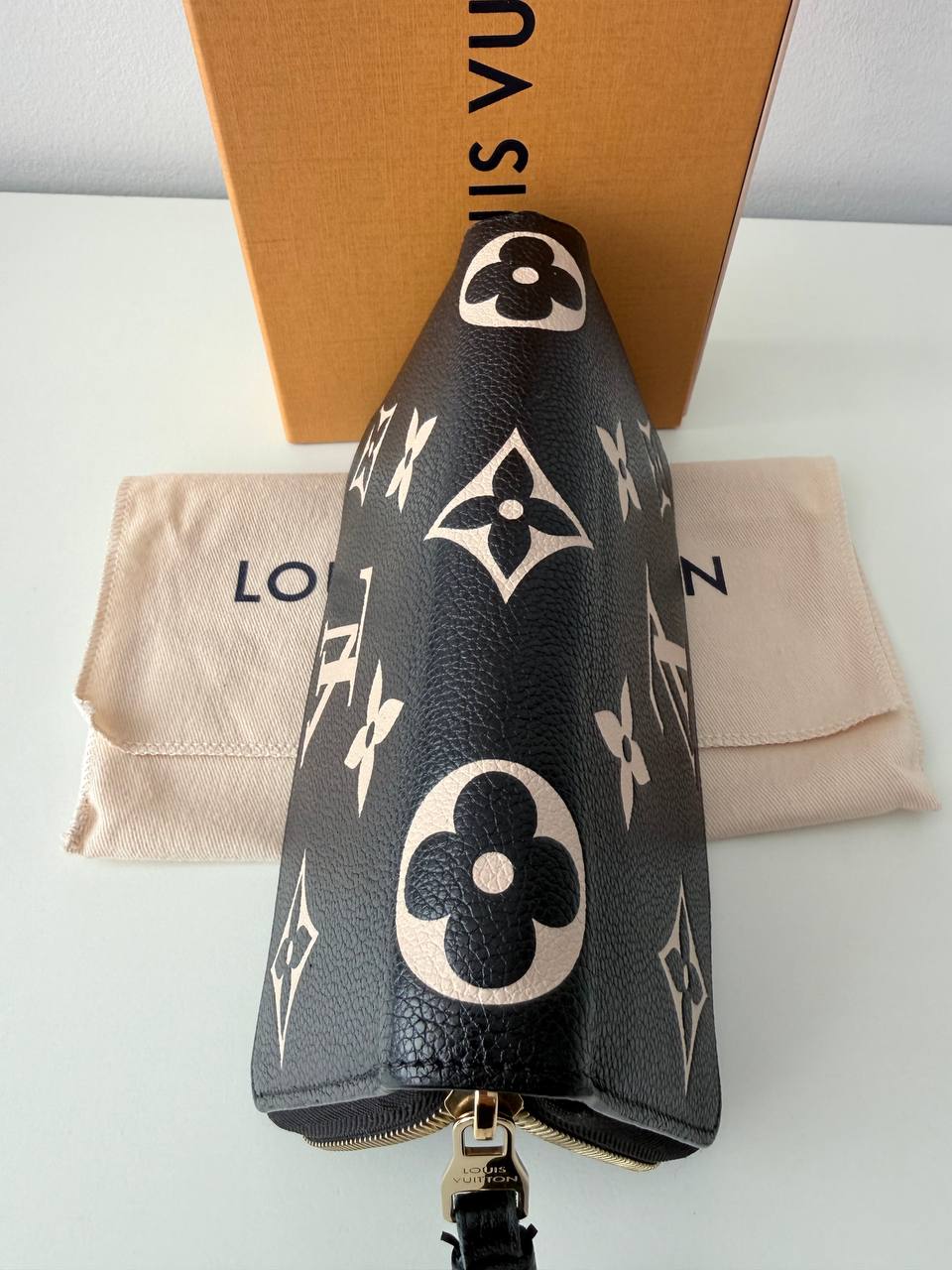 Designer Monogram Zipper Wallet – Pre Owned, Excellent Condition