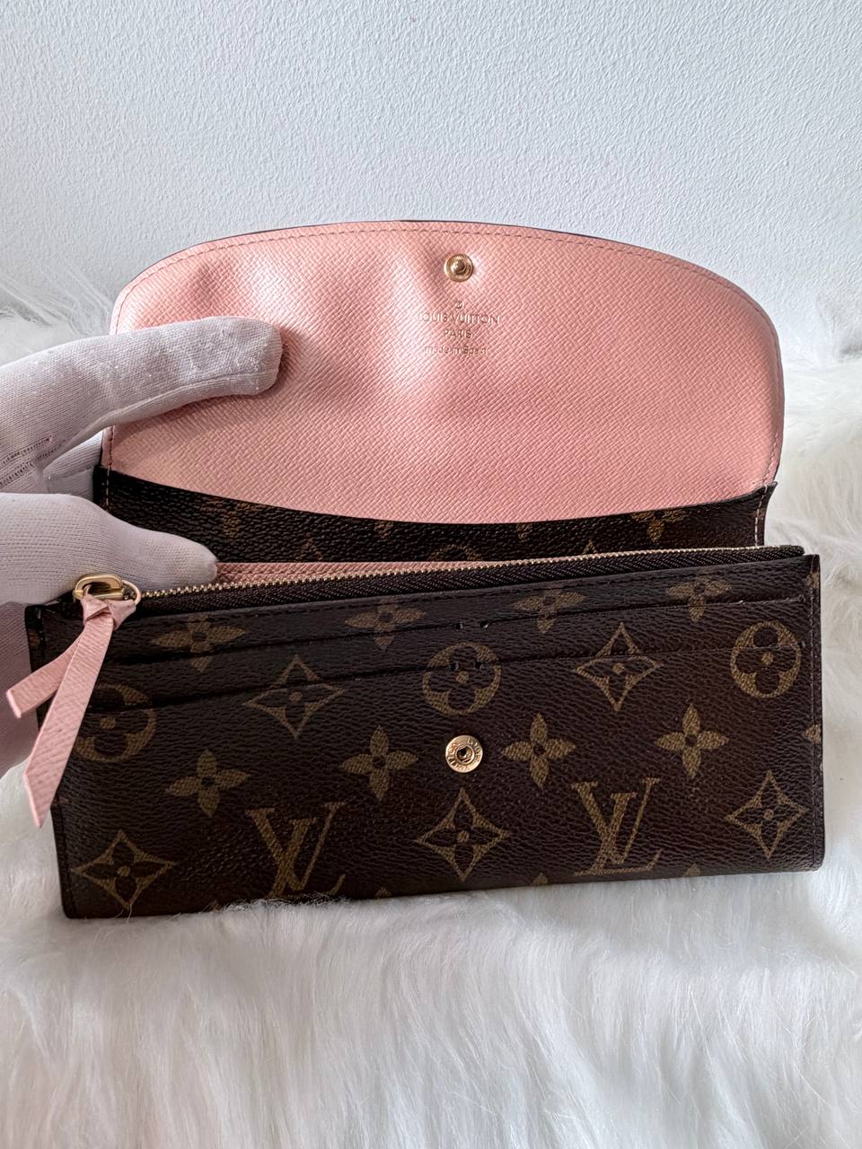 Monogram Flap Wallet – Brown & Rose Pink – Pre-Loved | Authentic