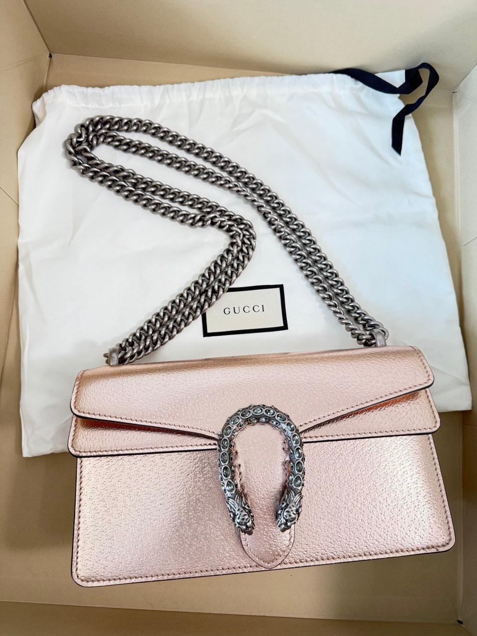 Pre-Owned Dionysus Rose Gold Metallic Hangbag