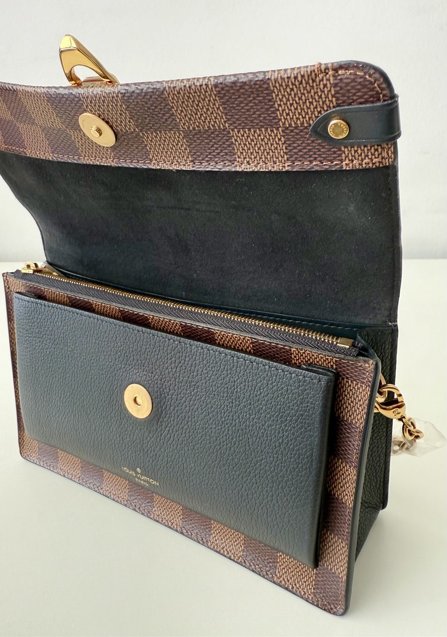 Vavin Shoulder Bag Black Damier Ebene Canvas