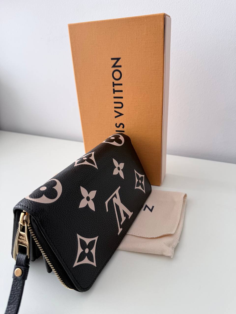 Designer Monogram Zipper Wallet – Pre Owned, Excellent Condition