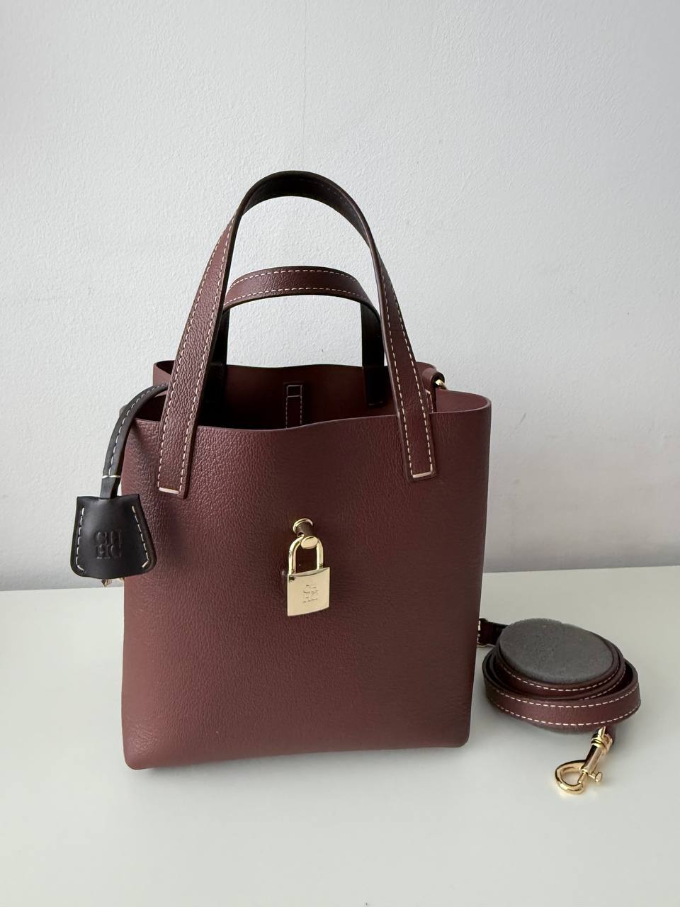 Initials Tote Mini | Pre-Owned | Full Set | Like New 🤎✨